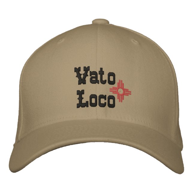 Vato Loco Zia Sun Baseball Boné Hat NAME (Frente)