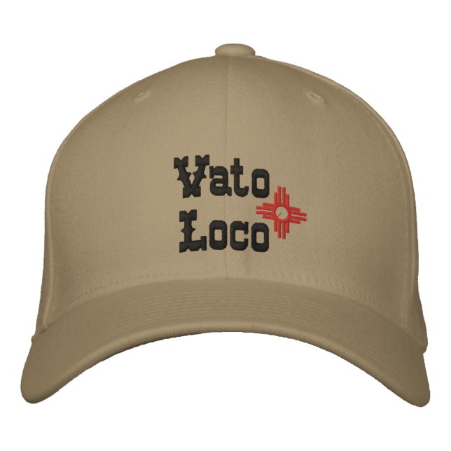 Vato Loco Zia Sun Baseball Boné Hat NAME (Frente)