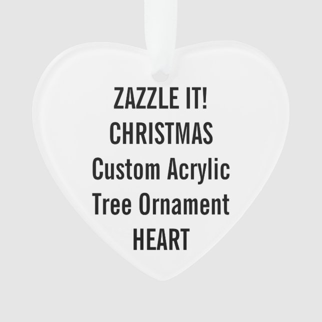 Vazio acrílico feito sob encomenda do ornamento da (Frente)