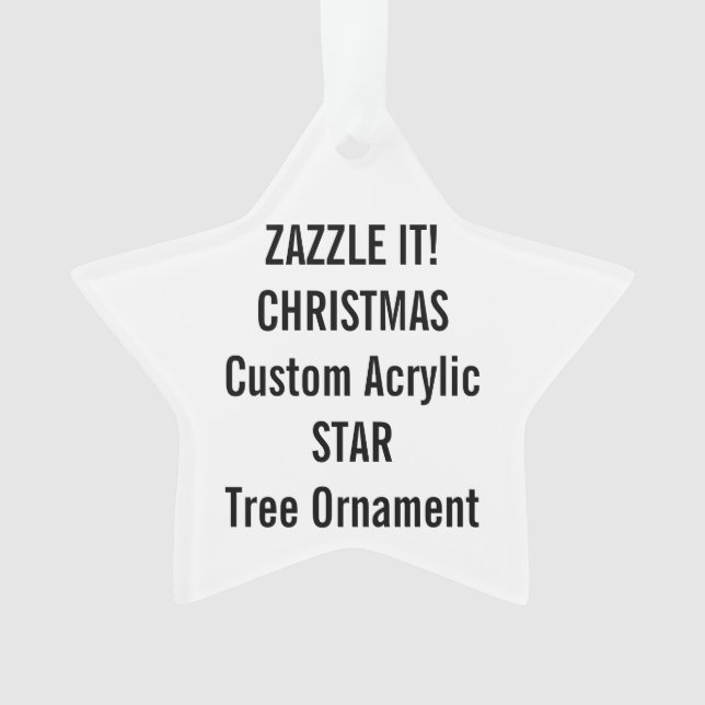 Vazio acrílico feito sob encomenda do ornamento da (Frente)