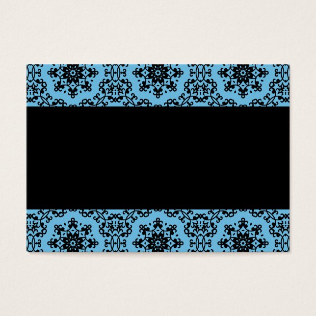 Vazio azul e preto-damasco Elegante (Frente)