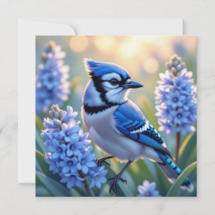 Vazio bonito Blue Jay e Lilacs