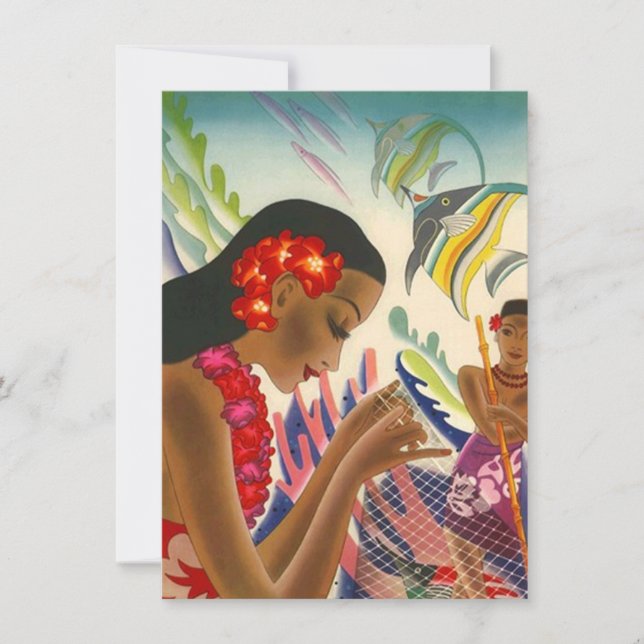 Vazio Convite Convite Convidado Tiki Grupo Tropica (Frente)