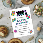 vazio convites para aniversário de 30 anos de de f<br><div class="desc">Volte no tempo com os convites para aniversário de 30 anos de festas dos anos 2000!" Estes convites irão transportá-lo para a era inesquecível dos anos 2000, fazer o tema perfeito para o seu embosque aniversário de 30 anos. Apresentando um espaço de vazio para seus detalhes pessoais, esses convites captam...</div>