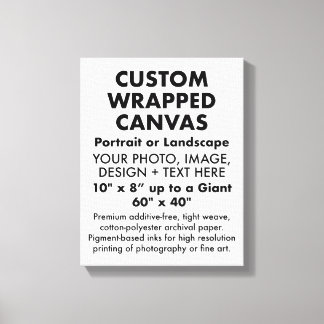 Vazio de CANVAS PREMIUM de 11" x 14" personalizado