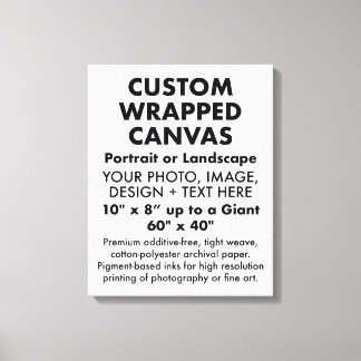 Vazio de CANVAS PREMIUM de 16" x 20" personalizado