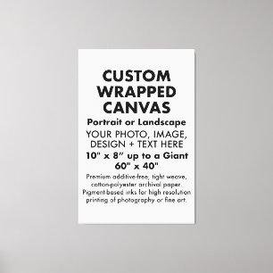 Vazio de CANVAS PREMIUM de 40" x 60" personalizado