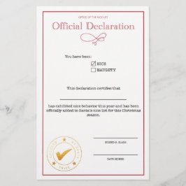 Vazio de Declaração de Lista Nice de papais noeis