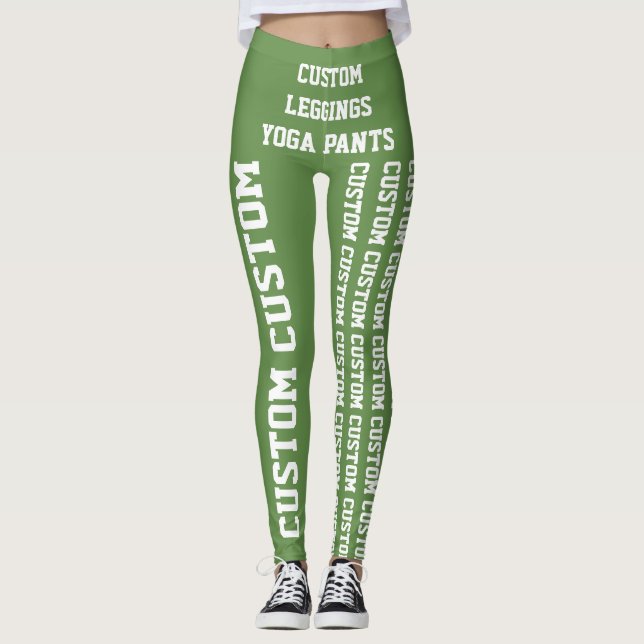 Vazio de Leggings Personalizadas ou de Calças Yoga (Frente)