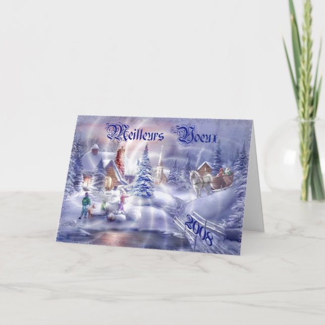 Vazio de Natal - Cartão de Saudações Francês (Frente)