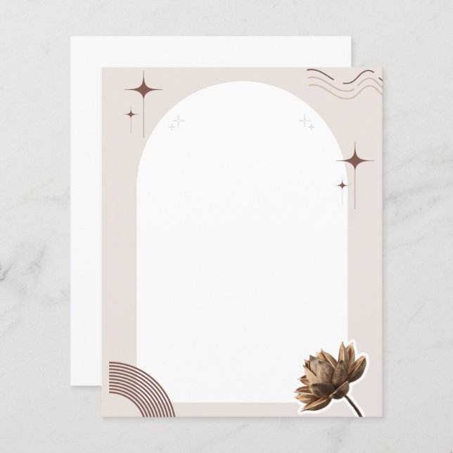 Vazio de Notas Minimalista Castanho (Frente/Verso)