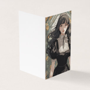 Vazio de Vintage Anime Pequeno Vestido Negro LBD