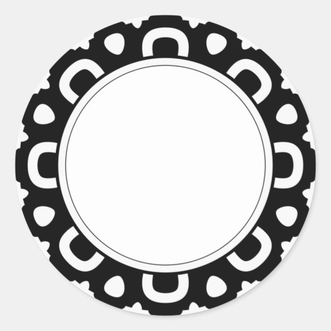 Vazio elegante simples adesivo redondo com etiquet (Frente)