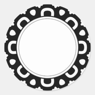 Vazio elegante simples adesivo redondo com etiquet