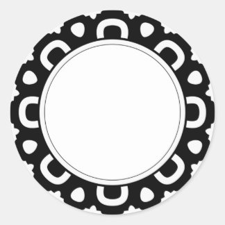 Vazio elegante simples adesivo redondo com etiquet