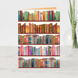 vazio esquerdo do cartão de saudações da estante