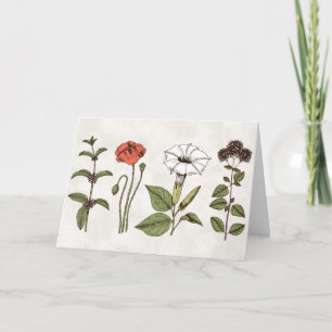 Vazio Floral Obrigado Cartão de Saudação