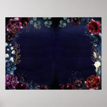 Vazio Poster de Casamento Burgundy 40 x 30"