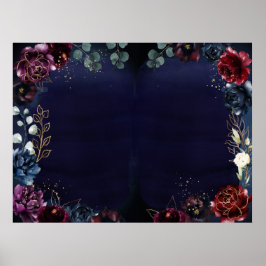 Vazio Poster de Casamento Burgundy 40 x 30"