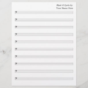 Vazio Sheet Music 10 Bass Staves