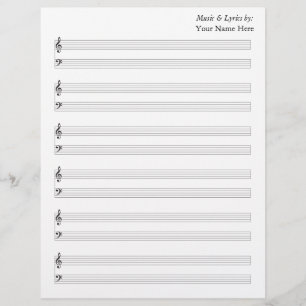 Vazio Sheet Music Piano Staves