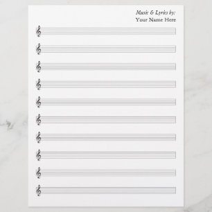 Vazio Sheet Music Treble 10 Staves