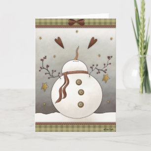 Vazio Snowman Cartão de Cartões de natal de invern