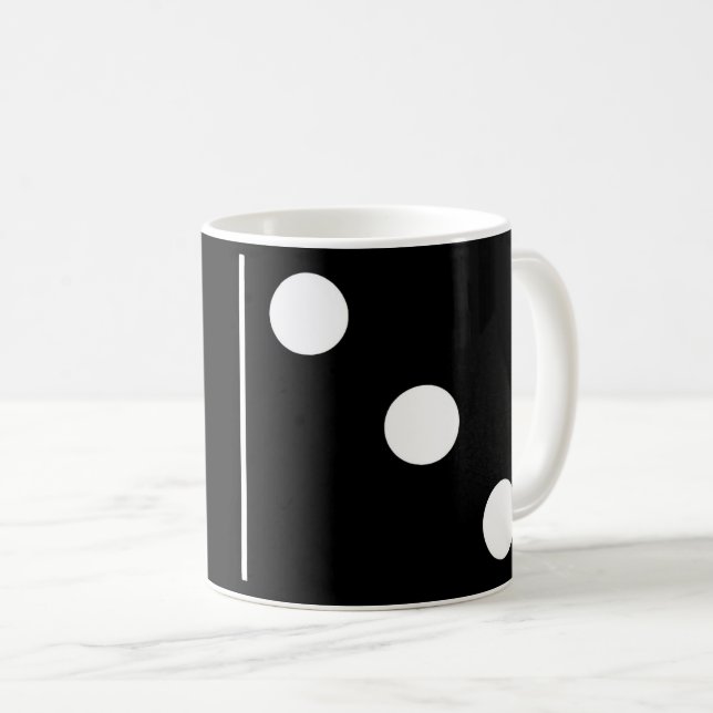 Vazio Três Caneca Negra Domino (Frente Esquerda)