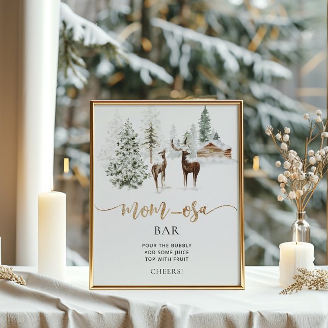 Veado da floresta aconchegante mãe-bar Poster (Criador carregado)