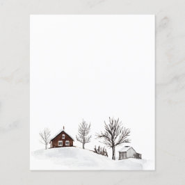 Veado da Paisagem da Neve do Inverno