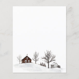 Veado da Paisagem da Neve do Inverno