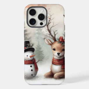 Veado de Natal clássico da floresta/neve