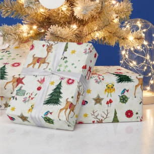 Veado de Natal   Nome   Papel de embrulho brilhant