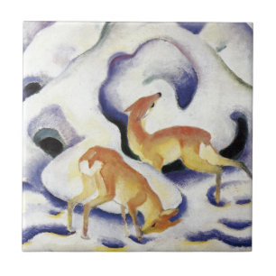 Veado na neve (animais no inverno)