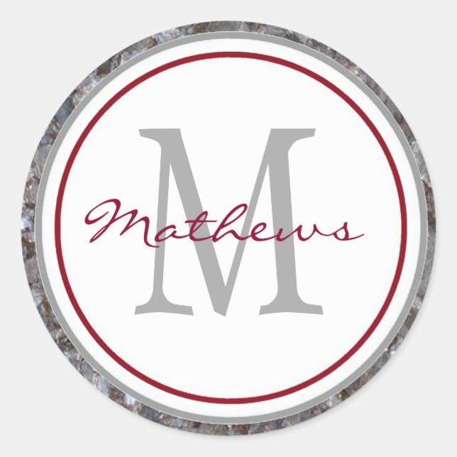 Vedantes e adesivos de envelopes clássicos monogra (Frente)