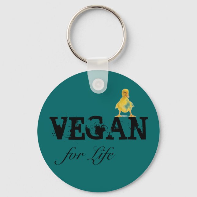 Vegan for Life Chaveiro (Frente)