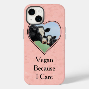 Vegan Holstein Cow e Calf Pink Heart