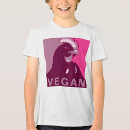 Vegan Kid Pink Pop Art Inspirou Tshirt de frango