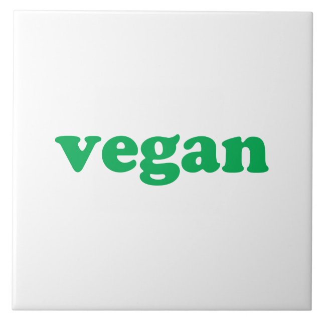 "Vegan", letras verdes, fundo branco (Frente)