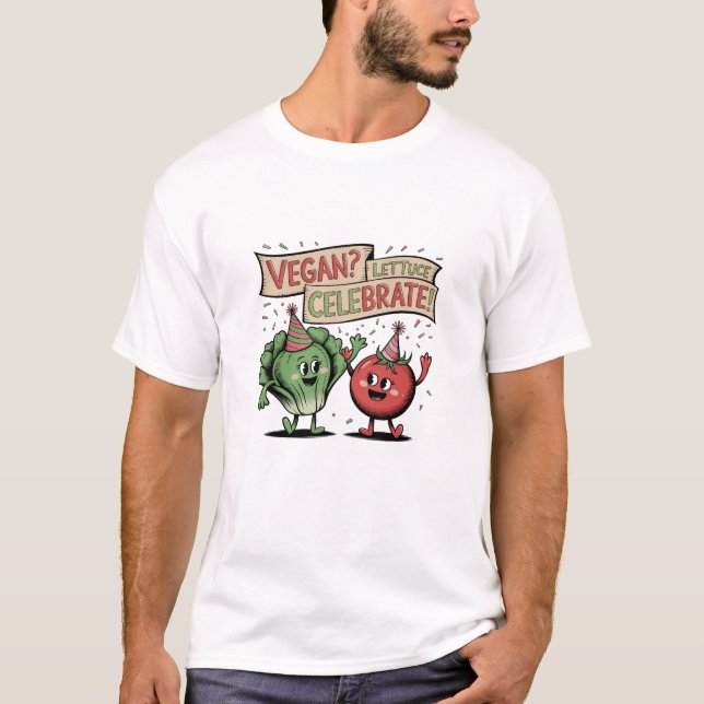 Vegan Lettuce Celebra Camiseta Legal de Tendência (Frente)
