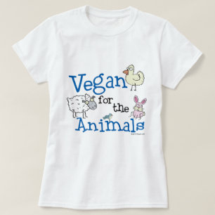 Vegan para a camiseta dos animais
