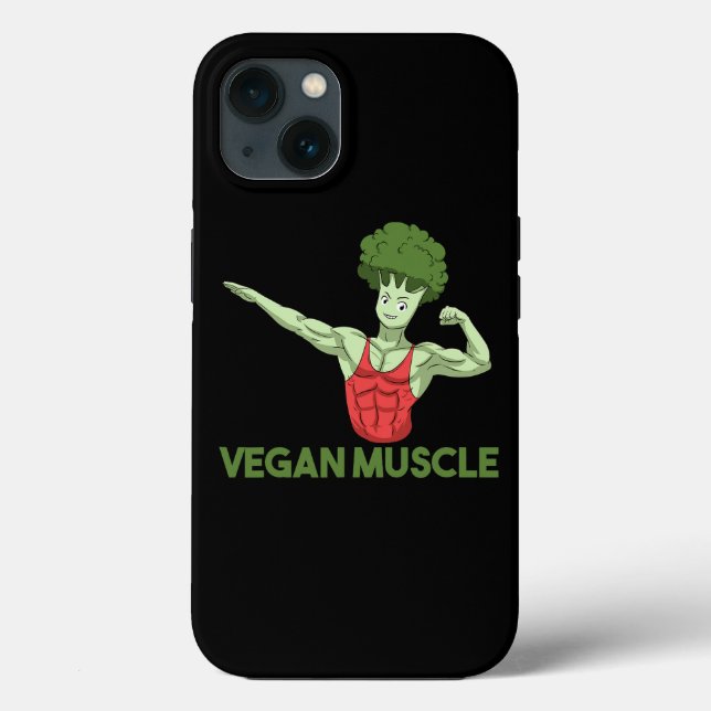 Vegan Power Vegetarian Broccoli Bodbuilding (Verso)