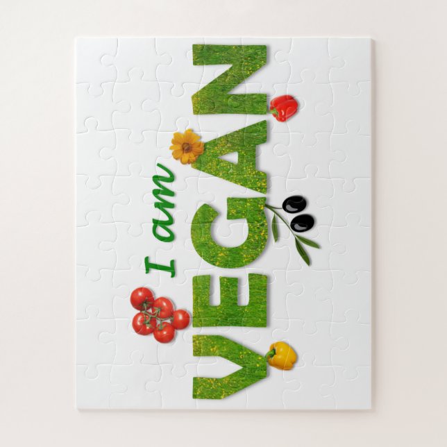 Vegan Quebra-cabeça (Vertical)