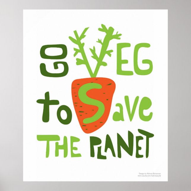 Vegan Slogan - Poster de Dodle Escrito à Mão (Frente)