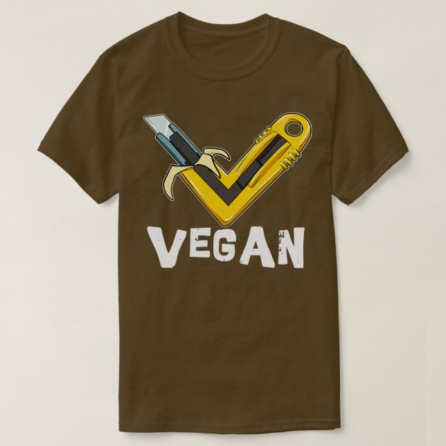 Vegan TShirt Veggie Banana Knife Camisas e present (Frente do Design)