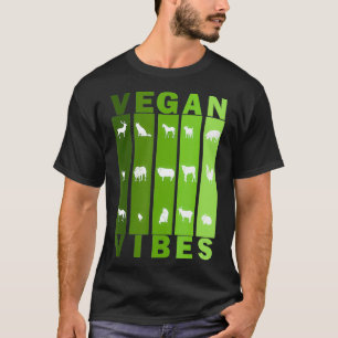 Vegan Vibes Camisa Engraçada Retro Vegetariana Ir