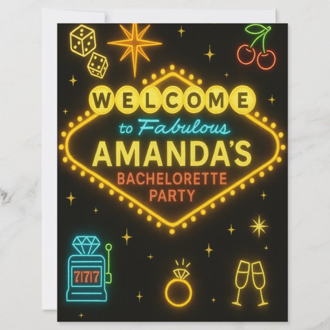 Vegas Bachelorette Party Drink Game-Take a Sip If (Frente)