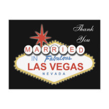 Vegas Wedding Obrigado Cartões