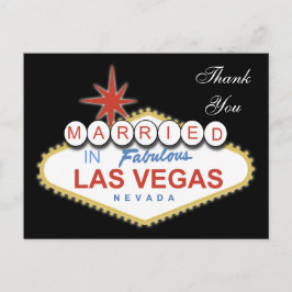 Vegas Wedding Obrigado Cartões