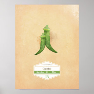 Vegetable poster of Okra